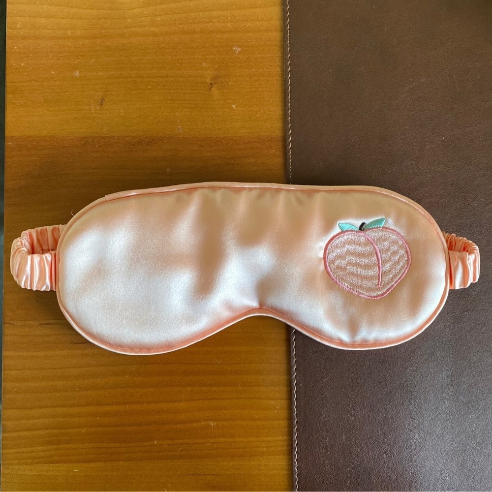 Slip Silk Eye Mask peach color